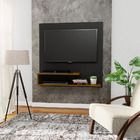 Painel Para Tv Até 32 Polegadas Com Nicho Kansas Preto/freijó