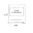Painel Para Tv Até 32 Polegadas Madeirado Em Mdf
