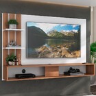 Painel Para Tv Até 42 Polegadas 2 Nichos Branco/nogal - Hecol
