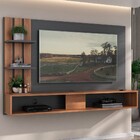 Painel Para Tv Até 42 Polegadas 2 Nichos Grafite/nogal - Heco