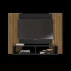 Painel Para Tv Até 42 Polegadas 2 Nichos Navi Preto Fosco/rip