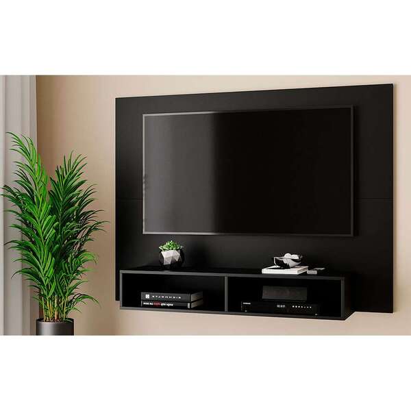 Painel Para Tv Até 42 Polegadas Alice Preto 120 Cm