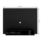 Painel Para Tv Até 42 Polegadas Alice Preto 120 Cm
