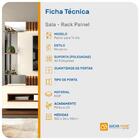 Painel Para Tv Até 42 Polegadas Iris Imbuia E Off White 120cm