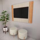 Painel Para Tv Até 42 Polegadas Sala Parede Ripado Decoração