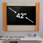 Painel Para Tv Até 42 Polegadas Sala Parede Ripado Decoração