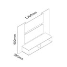 Painel Para Tv Até 42 Polegadas Silver Branco Acetinado - Gel