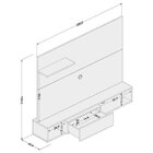 Painel Para Tv Até 43 Polegadas 1 Gaveta 1 Prateleira Andradi