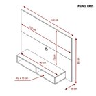 Painel Para Tv Até 43 Polegadas 1 Prateleira 2 Nichos Eros  P