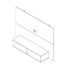 Painel Para Tv Até 43 Polegadas 1 Prateleira 2 Nichos Ozini C