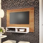 Painel Para Tv Até 43 Polegadas Com Nichos Life Mel/off White