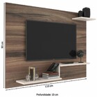 Painel Para Tv Até 43 Polegadas Denver 3 Prateleiras Nogueira