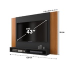 Painel Para Tv Até 43 Polegadas Tokyo Com Dois Nichos - Via N