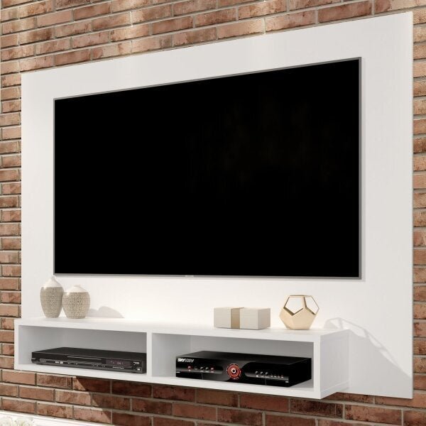 Painel Para Tv Até 45 Polegadas Lyon Giga Móveis Branco Aceti