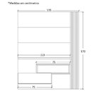 Painel Para Tv Até 46 Polegadas 1 Porta Basculante 1 Nicho 1