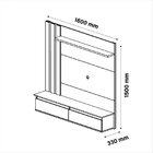 Painel Para Tv Até 46 Polegadas 2 Portas Trend  Off White/cin