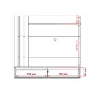 Painel Para Tv Até 46 Polegadas Trend Novare E Off White