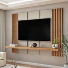 Painel Para Tv Até 47 Polegadas 1 Prateleira Bolonha Off Whit