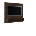 Painel Para Tv Ate 47 Polegadas Com Nicho Niquel Jcm Movelari