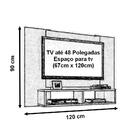 Painel Para Tv Até 48 Pol. 120 Cm Navi Preto - Bechara