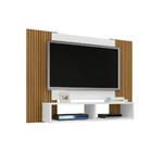 Painel Para Tv Até 48 Pol. Navi Sala Madeira/efeito Ripa