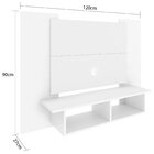 Painel Para Tv Até 48 Polegadas 120cm Com Nicho Branco