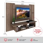 Painel Para Tv Até 48 Polegadas 120cm Com Nicho Teka