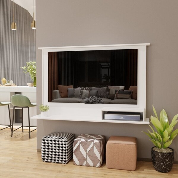 Painel Para Tv Até 48 Polegadas 1 Nicho E 3 Prateleiras Arizo