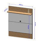 Painel Para Tv Até 48 Polegadas Guaratuba 1 Prateleira Cinamo