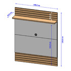 Painel Para Tv Até 48 Polegadas Guaratuba 1 Prateleira Natura