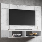 Painel Para Tv Até 48 Polegadas Navi 2 Nichos Carrara/branco