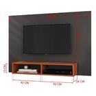 Painel Para Tv Até 49" Com 2 Nichos Veneza Chumbo-freijó