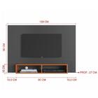 Painel Para Tv Até 49" Com 2 Nichos Veneza Chumbo-freijó