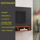 Painel Para Tv Até 49 Polegadas 2 Nichos Ibiza Chumbo/freijó