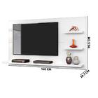 Painel Para Tv Até 49 Polegadas 2 Prateleiras New Clean  Bran