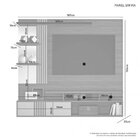 Painel Para Tv Até 49 Polegadas Safira Candian Jcm Móveis Nor