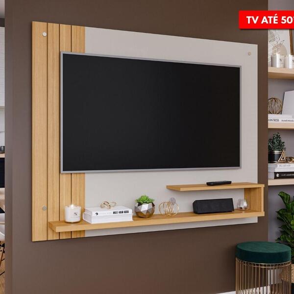 Painel Para Tv Até 50" Dunas Permobili Off White/nature