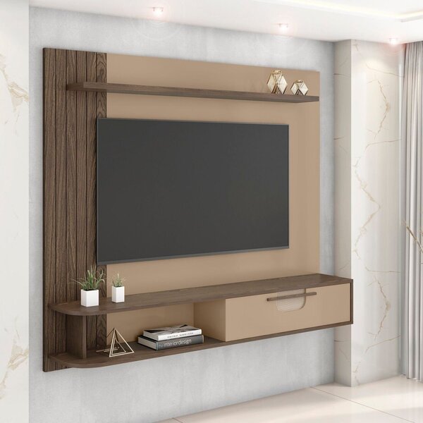 Painel Para Tv Até 50 Polegadas 160,2cmx136cm Jeri Fendi/carvalho ...