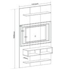 Painel Para Tv Até 50 Polegadas 180cmx115,2cm Com 2 Nichos Mi