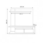 Painel Para Tv Até 50 Polegadas 2 Portas Basculantes 3 Pratel
