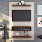 Painel Para Tv Até 50 Polegadas Com 2 Nichos Mister Off White