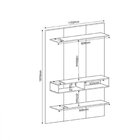 Painel Para Tv Até 50 Polegadas Com 2 Nichos Mister Pinho/off