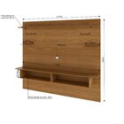 Painel Para Tv Até 50 Polegadas Com 2 Nichos Viena Freijó