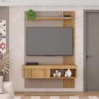 Painel Para Tv Até 50 Polegadas Com Ripado Moon Buriti/fendi
