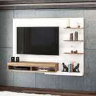 Painel Para Tv Até 50 Polegadas Fraiburgo Branco E Castanho