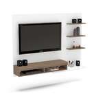 Painel Para Tv Até 50 Polegadas Fraiburgo Branco E Castanho
