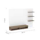Painel Para Tv Até 50 Polegadas Fraiburgo Branco E Castanho