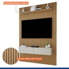 Painel Para Tv Até 50 Polegadas Frisado Curitiba Cinamomo/off