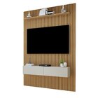 Painel Para Tv Até 50 Polegadas Frisado Curitiba Cinamomo/off