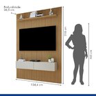 Painel Para Tv Até 50 Polegadas Frisado Curitiba Cinamomo/off